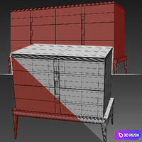Chest and cabinet Langham. dresser nightstand. The Sofa &amp; Chair company 3D Model Vray, Corona