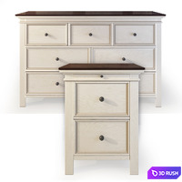 Chest and nightstand Woodanville. Dresser, nightstand by Ashley 3D Model Vray, Corona