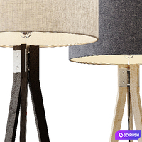 Folk Tripod Floor Lamp 3D Model Vray