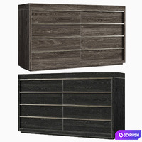 BEZIER 8-DRAWER DRESSER 3D Model Vray, Corona