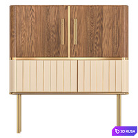 Hepburn cabinet with insides. 3D Model