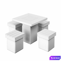 Street table "Lotus" Adanat (set) 3D Model Corona
