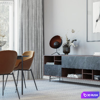 Satellite Table Lamp, BoConcept 3D Model Vray