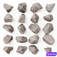 Rock splinter river stone 3D Model Vray