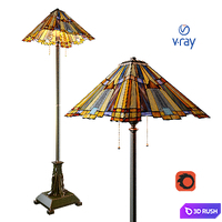 INGLENOOK Floor Lamp, model of a floor lamp from QUOIZEL, USA. 3D Model Vray, Corona