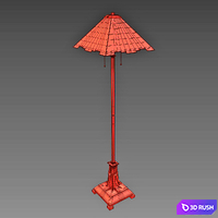 INGLENOOK Floor Lamp, model of a floor lamp from QUOIZEL, USA. 3D Model Vray, Corona