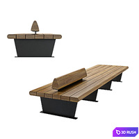 Canape  bench 3D Model Vray