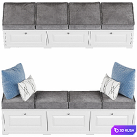 Cupboard with pillows 002 3D Model Corona
