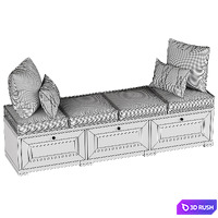 Cupboard with pillows 002 3D Model Corona