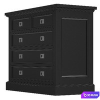 Dantone Home Chest of drawers Oxford with 5 drawers 3D Model Vray