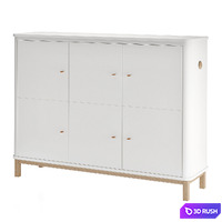 Oliver Furniture Wood Multi Cupboard 3 Doors 3D Model Vray, Corona