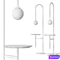 Living Divani Light with a Table Floor Lamp 3D Model Vray, Corona