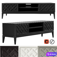 Dantone Home 2-drawer Austin TV Stand 3D Model Vray, Corona