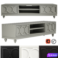 Dantone Home 2-drawer Austin TV Stand 3D Model Vray, Corona