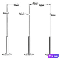TWO CYLINDERS - FLOOR LAMP 3D Model Vray