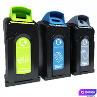 Street Waste Container Glasdon Nexus 140 3D Model Vray