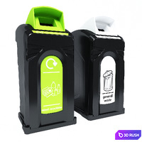 Street Waste Container Glasdon Nexus 140 3D Model Vray
