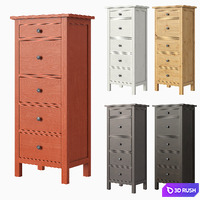 IKEA HEMNES 5-drawer chest 3D Model Vray, Corona