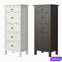 IKEA HEMNES 5-drawer chest 3D Model Vray, Corona