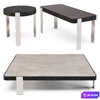 Minotti: Mattia - Coffee Tables Set 02 3D Model Corona