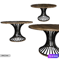 Cinch round dining table 3D Model Vray