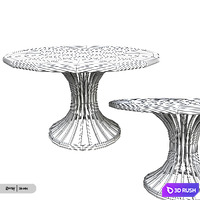 Cinch round dining table 3D Model Vray