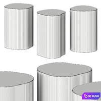 Cattelan Italia Pancho Coffee &amp; Side Tables 3D Model Vray, Corona