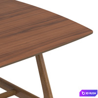 Travis Dining Table 3D Model Vray