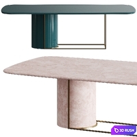 Secolo Horus Dining Table 3D Model Vray, Corona