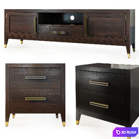 Chest of drawers and dresser Deco MiK. Tvstand, nightstand 3D Model Vray, Corona
