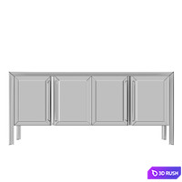 Dantone Home Square Media Console 3D Model Vray, Corona