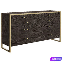 Chest of drawers ReMix Double Dresser Caracole 3D Model Vray, Corona