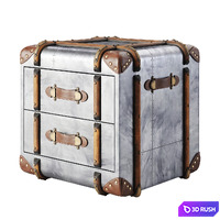 RH Richards Trunk 2-Drawer Cube 3D Model Vray, Corona
