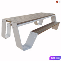 Hopper Picnic Table by Extremis 3D Model Vray, Corona