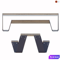 Hopper Picnic Table by Extremis 3D Model Vray, Corona