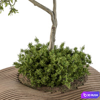 Urban Furniture / Parametric Bench with Plants- Set 21 3D Model Vray, Corona