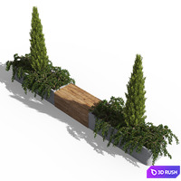 Bench704 3D Model Vray