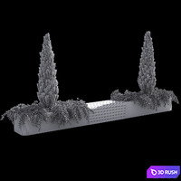 Bench704 3D Model Vray