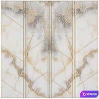 Decorative wall panel 34 3D Model Vray, Corona