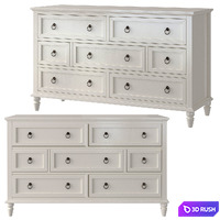 Vilton seven-drawer chest of drawers 3D Model Vray