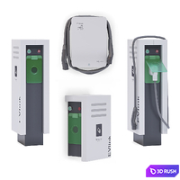 Refueling for electric vehicles Evlink Schneider Electric 3D Model Vray, Corona