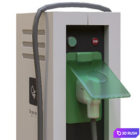 Refueling for electric vehicles Evlink Schneider Electric 3D Model Vray, Corona