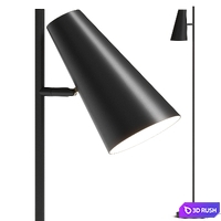 Woud Design Cono Floor Lamp 3D Model Vray, Corona