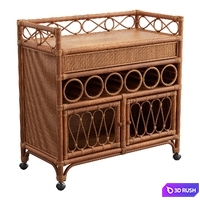 Melody Rattan Bar Cart 3D Model Vray, Corona