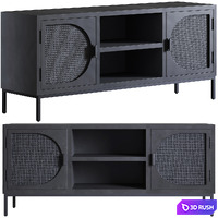 TV stand Black Cane 3D Model Vray, Corona