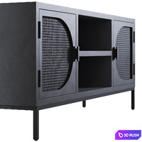 TV stand Black Cane 3D Model Vray, Corona