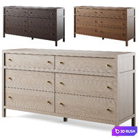 Keane 6-Drawer Dresser by Crate and Barrel 3D Model Vray, Corona