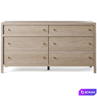 Keane 6-Drawer Dresser by Crate and Barrel 3D Model Vray, Corona
