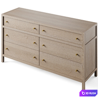 Keane 6-Drawer Dresser by Crate and Barrel 3D Model Vray, Corona