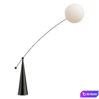 Opal LED Surface Floor Light 3D Model Vray